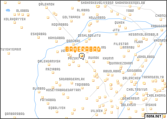 map of Bāqerābād