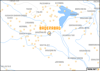 map of Bāqerābād