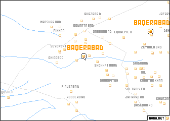 map of Bāqerābād