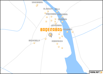 map of Bāqerābād