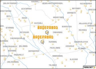 map of Bāqerābād