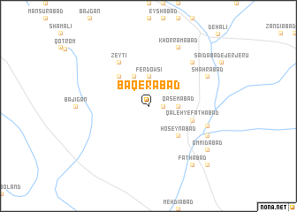 map of Bāqerābād