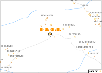 map of Bāqerābād