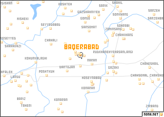 map of Bāqerābād