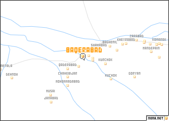 map of Bāqerābād