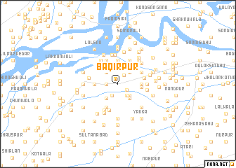 map of Bāqirpur