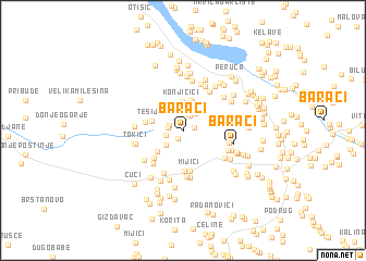 map of Baraći