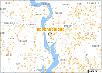 map of Barādar Miāna