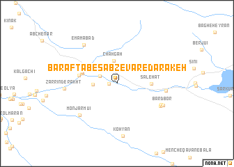 map of Bar Āftāb-e Sabzevār-e Darakeh