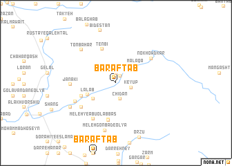 map of Bar Āftāb