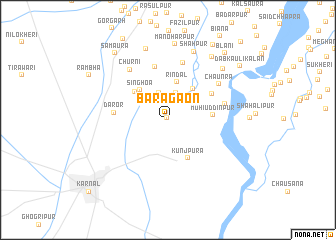 map of Barāgaon