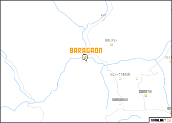 map of Barāgaon