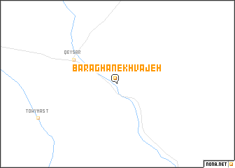 map of Baraghan-e Khvājeh