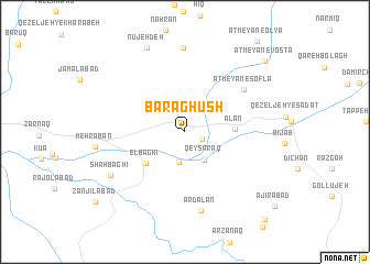 map of Barāghūsh