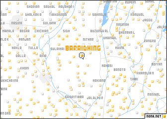 map of Barāī Dhing