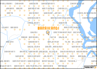 map of Bāraikāndi