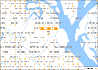 map of Bāraikāndi