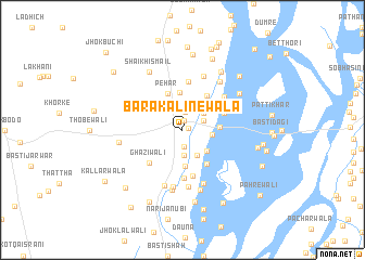 map of Bāra Kālīnewāla