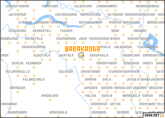 map of Bara Kānda