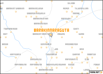 map of Barakin Naraguta