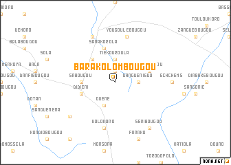 map of Barakolombougou