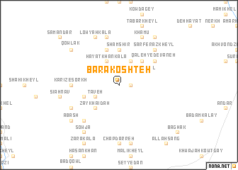 map of Barakoshteh