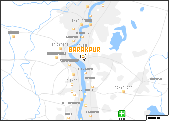 map of Bārākpur