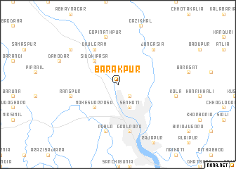 map of Bārākpur