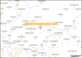 map of Barami Khwaidād Khān