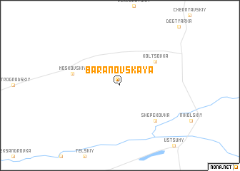 map of Baranovskaya