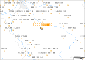 map of Baranowiec