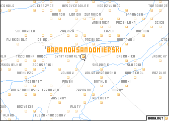 map of Baranów Sandomierski