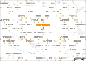 map of Baranów