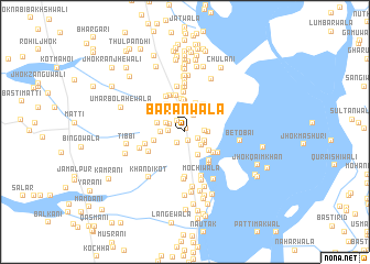 map of Bāranwāla