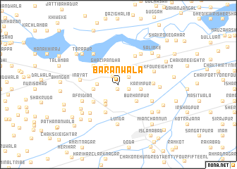 map of Baranwāla