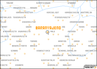 map of Baranyajenő