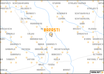 map of Bărăşti
