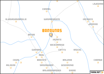 map of Baraúnas