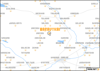 map of Baravykai