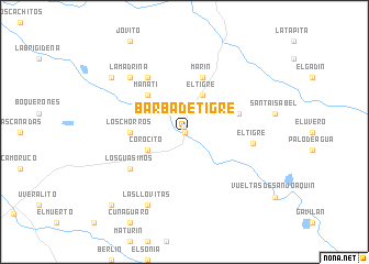 map of Barba de Tigre