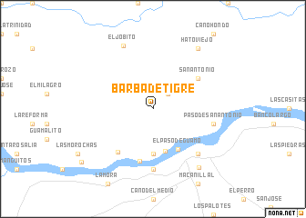 map of Barba de Tigre