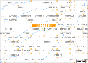 map of Barba de Tigre