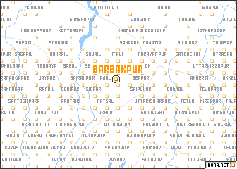 map of Bārbakpur