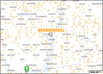 map of Bar Bāmākhel