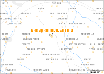 map of Barbarano Vicentino