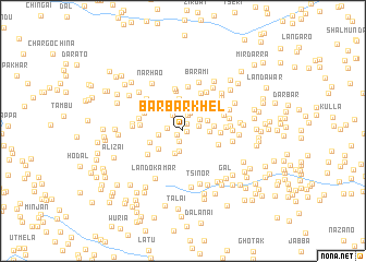 map of Barbar Khel