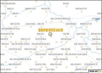 map of Barbarówka