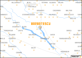map of Bărbătescu