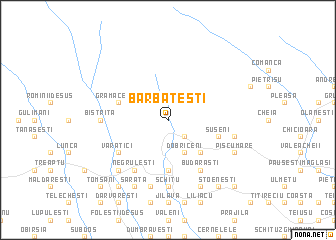 map of Bărbăteşti