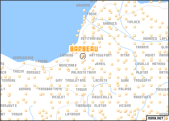 map of Barbeau